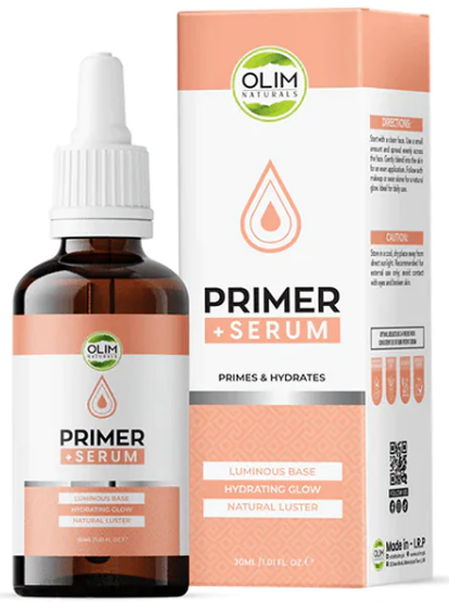 Olim Glow Booster Primer Serum with Hyaluronic Acid – 30ml Hydrating & Moisturizing Dewy Finish