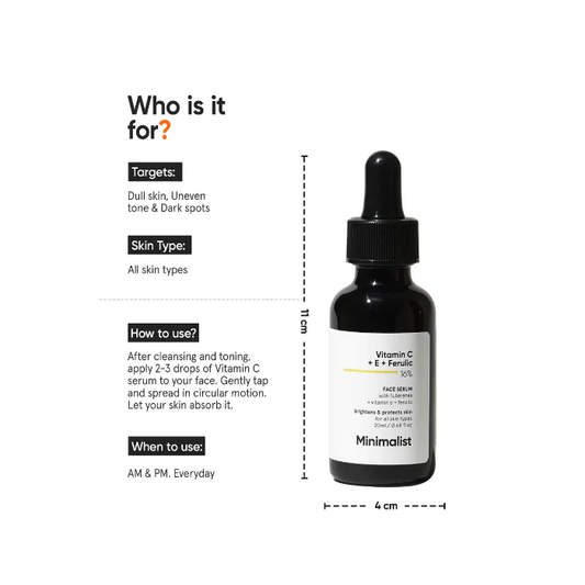 Minimalist Vitamin C + E + Ferulic 16% Face Serum