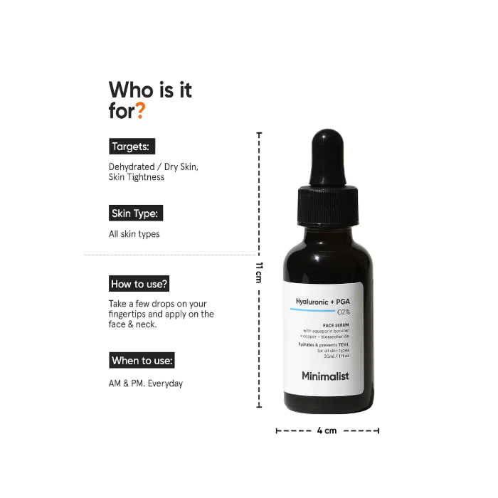 Minimalist Hyaluronic + PGA 2% Face Serum