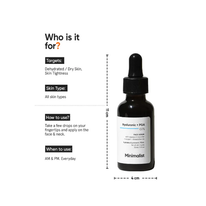 Minimalist Hyaluronic + PGA 2% Face Serum